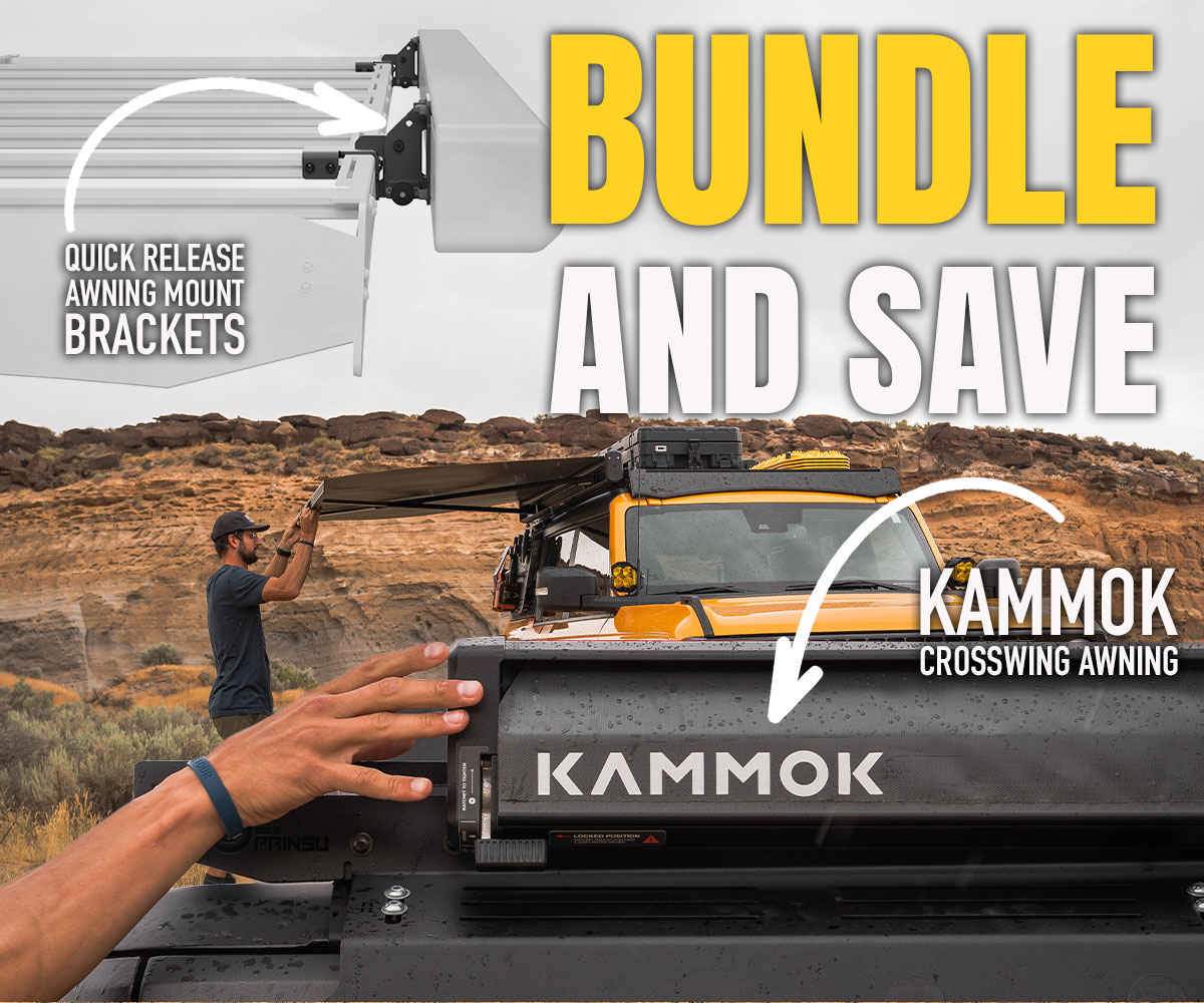 Kammok Crosswing Awning + Prinsu Quick Release Awning Mount Bundle