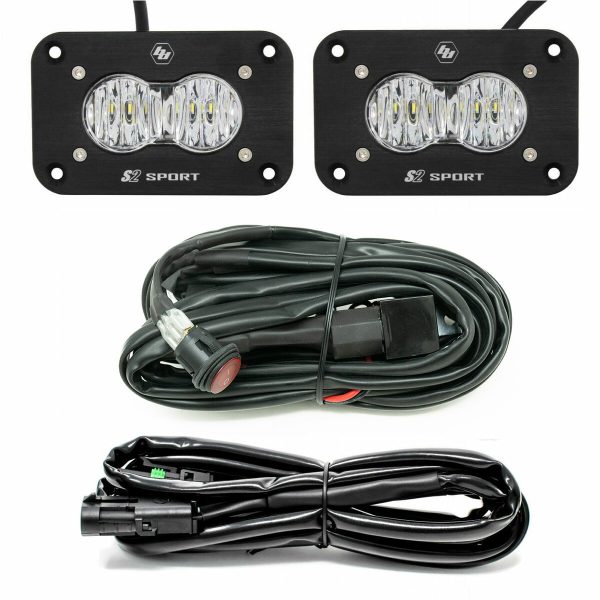 Baja Designs  S2 Sport Black Flush Mount LED Light Pod Reverse Kit - Universal