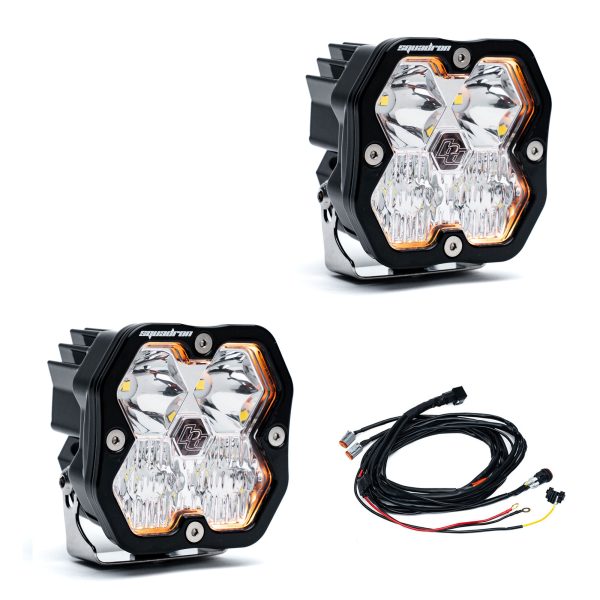 Baja Designs Squadron 2.0 Pro Black LED Auxiliary Light Pod Pair - Universal