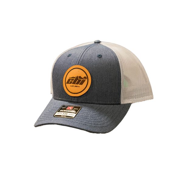 CBI Round Leather Patch Hat | Navy Heather