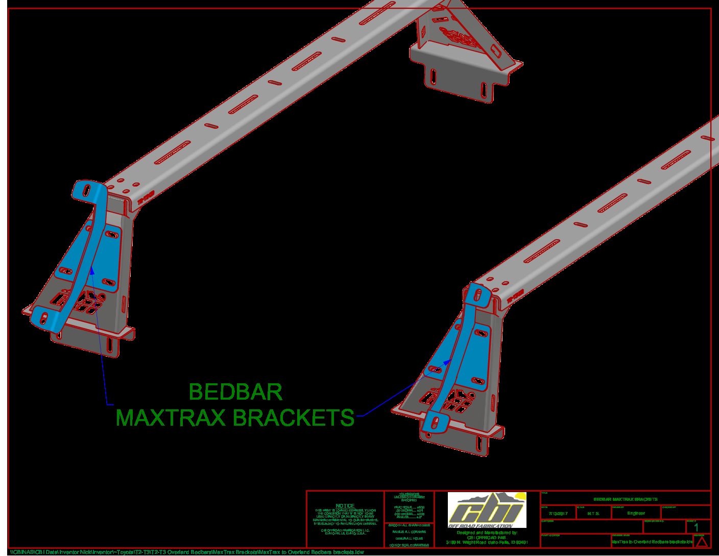 Overland Bed Bar Maxtrax Mount | CBI Offroad